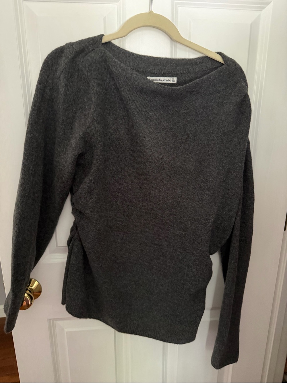 Abercrombie & Fitch Charcoal Crewneck Knit Sweater